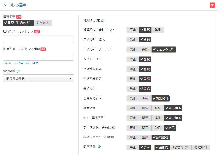 権限設定イメージ画像