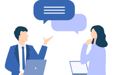 顧問先との対話の質を高めたいイメージイラスト